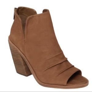 Vince Camuto Kreesi Ruched Leather Peep Toe Bootie